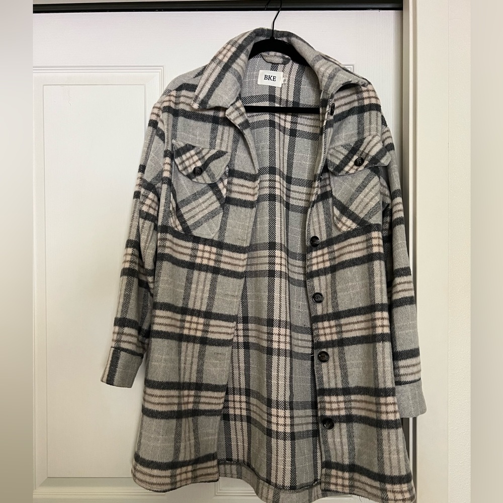 Blue/grey shacket. Oversized. Size XS